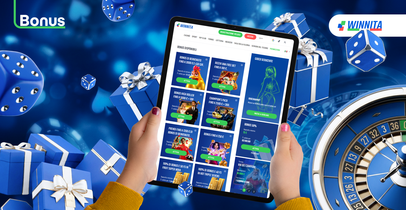 Il casinò online di Winnit ha generosi bonus