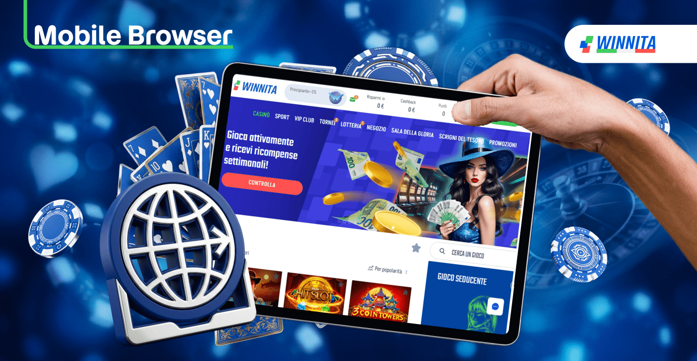 USA Winnit Casino nei browser mobili