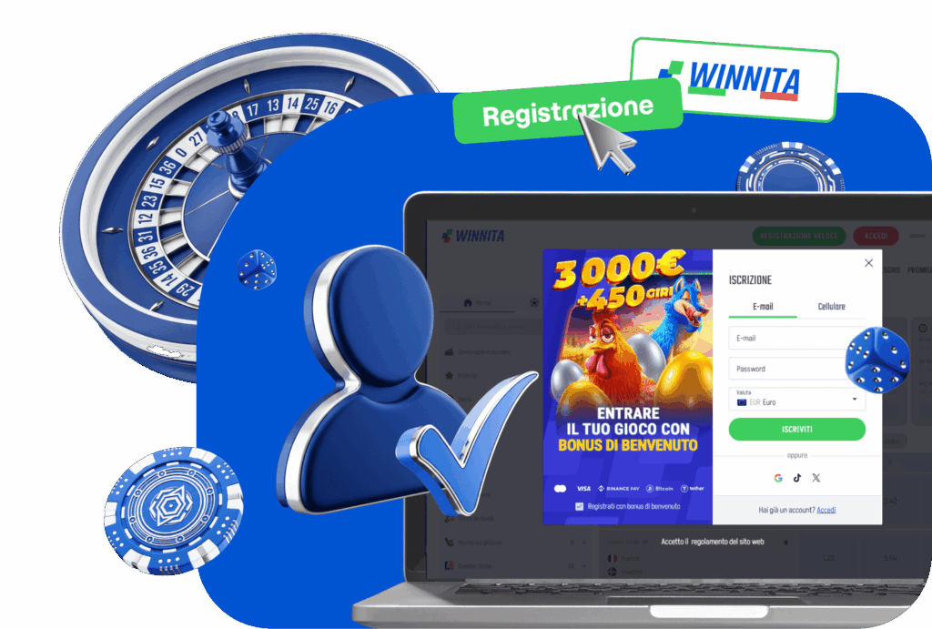 Register at the online casino of Vinnita quickly and step by step